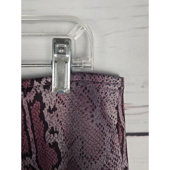 Y2K Faux Snakeskin Stretch Pants Large Glam Rock Party Rave Vtg 2000s - Picture 4 of 8